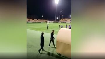 El vacile de Cristiano a la prensa española al entrar al entreno del Madrid