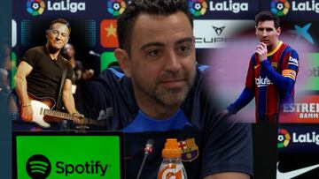 Xavi y el momentazo con Messi y Bruce Springsteen
