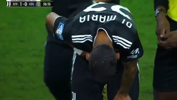 Le tuvo que pasar en su debut: el incidente de Di María con el árbitro por el que tuvo que ser atendido