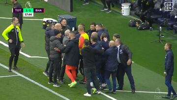 Una calentada de las que ya no se ven: lo del entrenador del Tottenham y el Brighton fue mucho