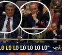 Los aficionados del Madrid cantan un “vuelan canapés”: esta fue la reacción de Laporta y Florentino