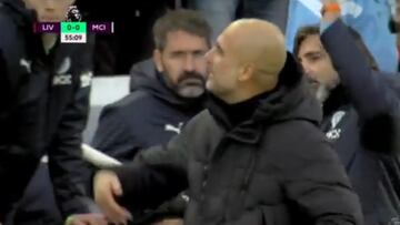 Guardiola pierde la compostura y se encara con la grada de Anfield