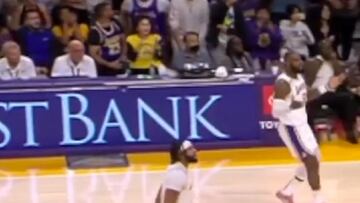 Esto es aún mejor que el primero: la reacción de LeBron a la liada de Westbrook a falta de 30″