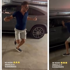 Locura de Joaquín con Rosalía y ‘troleo’ incluido de su propio coche: Borja no paraba de reír