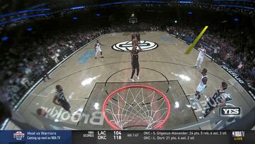 Doncic se estaba saliendo en Brooklyn y desde la grada le tiraron esto