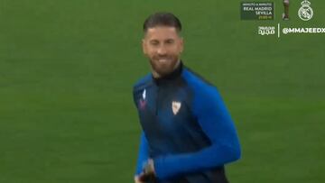 Pelos de punta en el Bernabéu: lo que pasó cuando salió Ramos a calentar