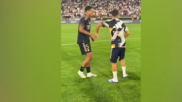 Y decían que no se iba a adaptar: este vídeo de Bellingham con Lucas lo desmiente