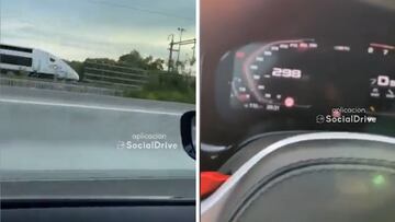 ‘Se pica’ con un tren de alta velocidad y pone su coche a 300 km/h: ha revolucionado las redes
