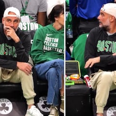 El ‘look’ de Guardiola viendo la NBA que ha triunfado en redes