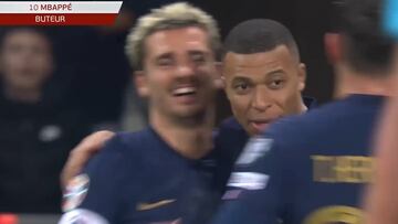 El gr芍fico de la TV francesa con el penalti de Mbapp谷 que no se ve en Espa?a