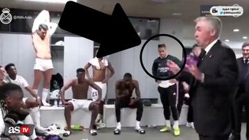 La reacción de Mariano, 57 minutos jugados este año, cuando Ancelotti les da día libre que está dando mucho juego