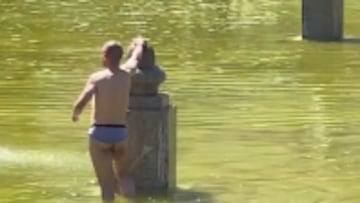 Ver para creer: la ins¨®lita secuencia que ha protagonizado un hombre ebrio en el Palacio Real