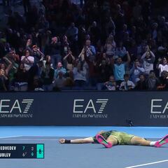 Pocas veces se ve un punto de partido así: lo de Rublev con Medvedev fue de locos