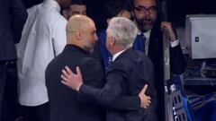 Lo de Ancelotti y Guardiola al acabar hace honor a lo que se vivió: tremendo momento