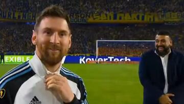Promete viralizarse al máximo: la reacción de Messi al cántico de La Bombonera