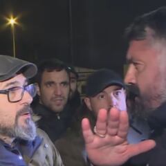 Gattuso se para a hablar con la afición y se encara con la prensa