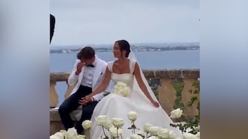 Marcos Llorente rompe a llorar en plena boda