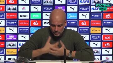 El dardo de Guardiola a España cuando le preguntan por el derbi de Mánchester