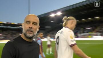 Guardiola pierde los nervios con Haaland y con el cámara: la escena es tremenda