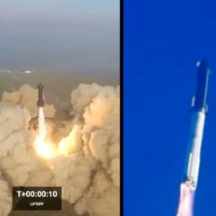 The spectacular explosion of the ‘Starship’ rocket minutes after liftoff