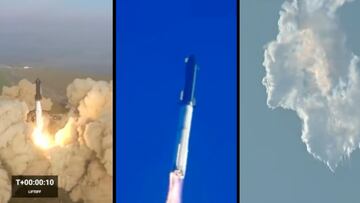 The spectacular explosion of the ‘Starship’ rocket minutes after liftoff