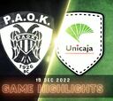 Resumen del PAOK vs Unicaja de la Basketball Champions League