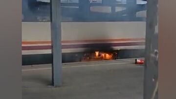 Un tren se incendia en el trayecto Madrid-Extremadura