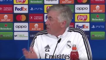 El jefe de prensa del Madrid da por finalizada la rueda y Ancelotti deja este momentazo