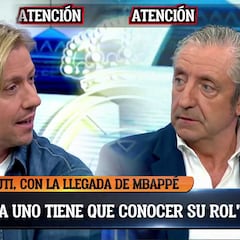 La reacción de Guti cuando Pedrerol le dice si él se puede comparar a Mbappé que no deja indiferente