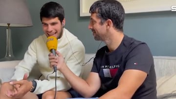 La reacci車n de Carlos Alcaraz ante las palabras de Djokovic en rueda de prensa