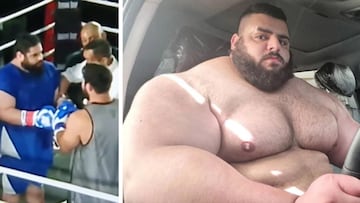 El Hulk iraní debuta en el boxeo ante un rival con 37 kilos menos y el final es del todo impensable