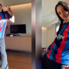 Rosalía y su curiosa forma de cantar el himno del Barça
