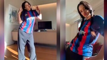 Rosalía y su curiosa forma de cantar el himno del Barça
