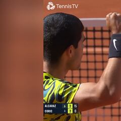 Cuando intentas hacerle a Alcaraz su acción fetiche: la reacción de Coric es para verla