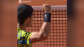 Cuando intentas hacerle a Alcaraz su acción fetiche: la reacción de Coric es para verla