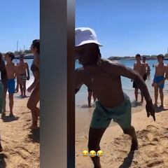 El incidente de Camavinga con unos niños con los que se puso a jugar en la playa