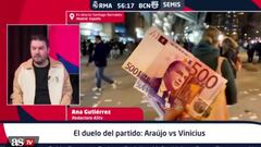 El Bernabéu se llena de billetes de 500 euros con la cara de Laporta