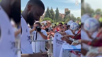 Si había caído de pie con esto se ha metido al madridismo en el bolsillo: lo de Rüdiger con este niño es top