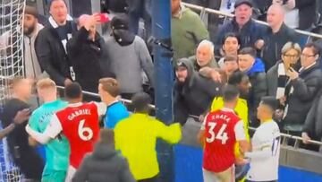 Vergüenza en el derbi de Londres: un hombre pega por la espalda al portero del Arsenal
