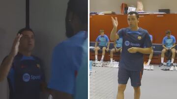 El gesto de Xavi al ver a Kessié por primera vez y su mensaje de bienvenida en el vestuario