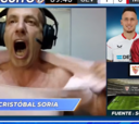 Soria destroza su camiseta en pleno directo y luego anulan el gol: vean la escena