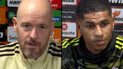 Ten Hag y Rashford apelan al 7-0 como motivación frente al Betis