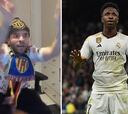 La iracunda reacción de un aficionado del Valencia al gol de Vinicius