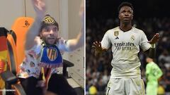 La iracunda reacción de un aficionado del Valencia al gol de Vinicius