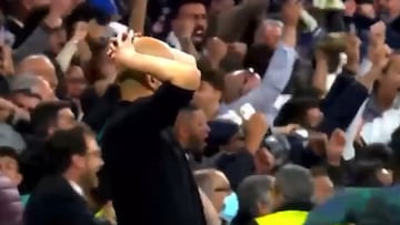 Se cumple un año de lo imposible: vean la reacción de Guardiola con el 2-1 de Rodrygo