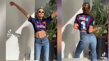 La mujer de Lewandowski lo da todo bailando la canci¨®n de Rosal¨ªa