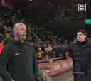 El saludo final de Guardiola a Iraola tras hacerle sufrir como casi nadie este año