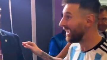 El rostro de Messi al descubrir qui¨¦n le daba el MVP