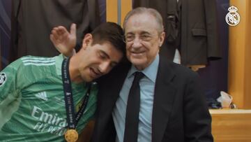La frase de Courtois a Florentino tras ganar la 14º que explica la grandeza del Madrid en 3 segundos