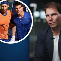 Se va a ruborizar Alcaraz a niveles extremos: estos 60″ de Nadal sobre él son mucho